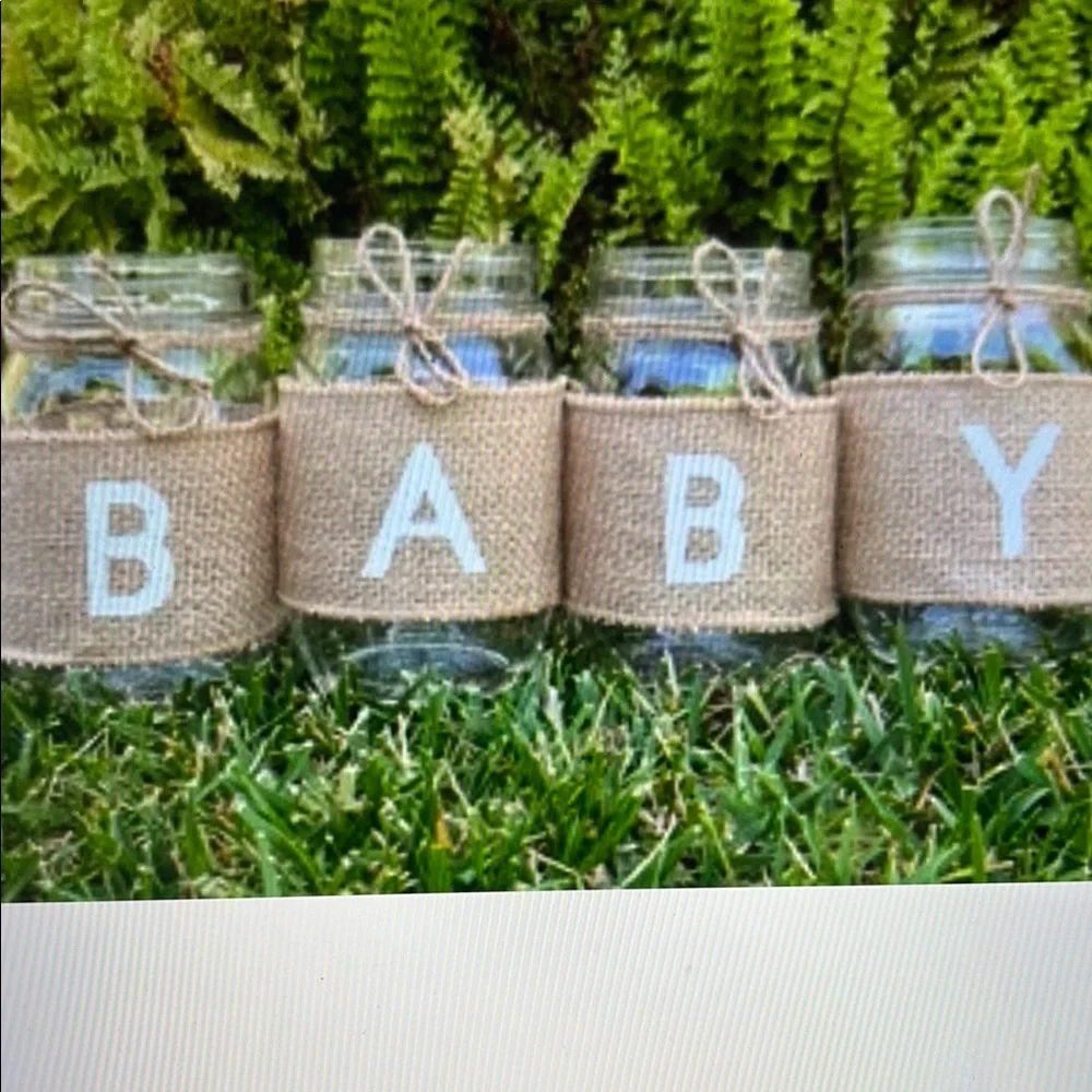 Baby Burlap Mason Jar Sleeves - Picture 2 of 3